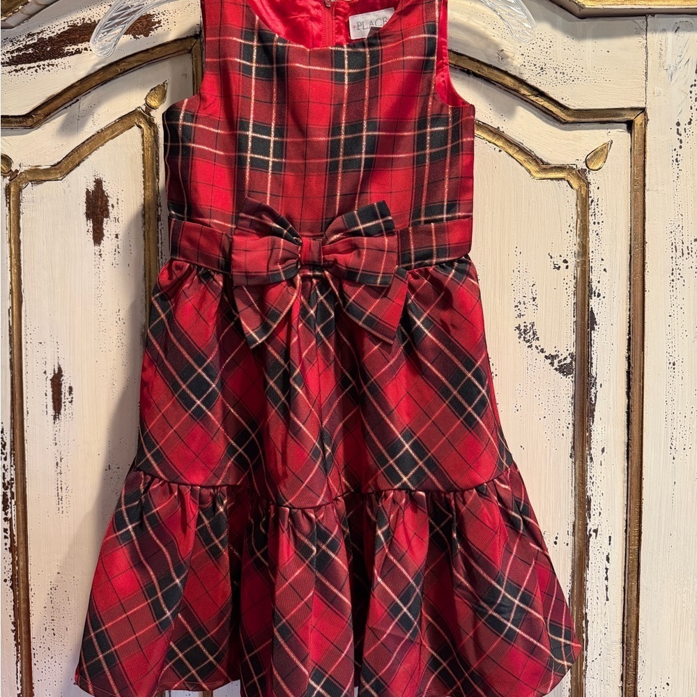 The Children's Place Red and Black Plaid Dress